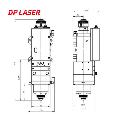CE Automatic Focus Fiber Laser Cutting Head Raytools BM06K 6000W Dapeng Laser Equipment Parts for Metal Cutting
