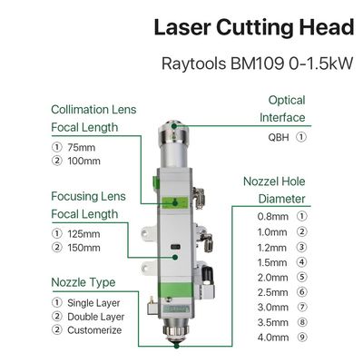 Durable 1500W Fiber Laser Welding Head Multi Function Raytools BM109